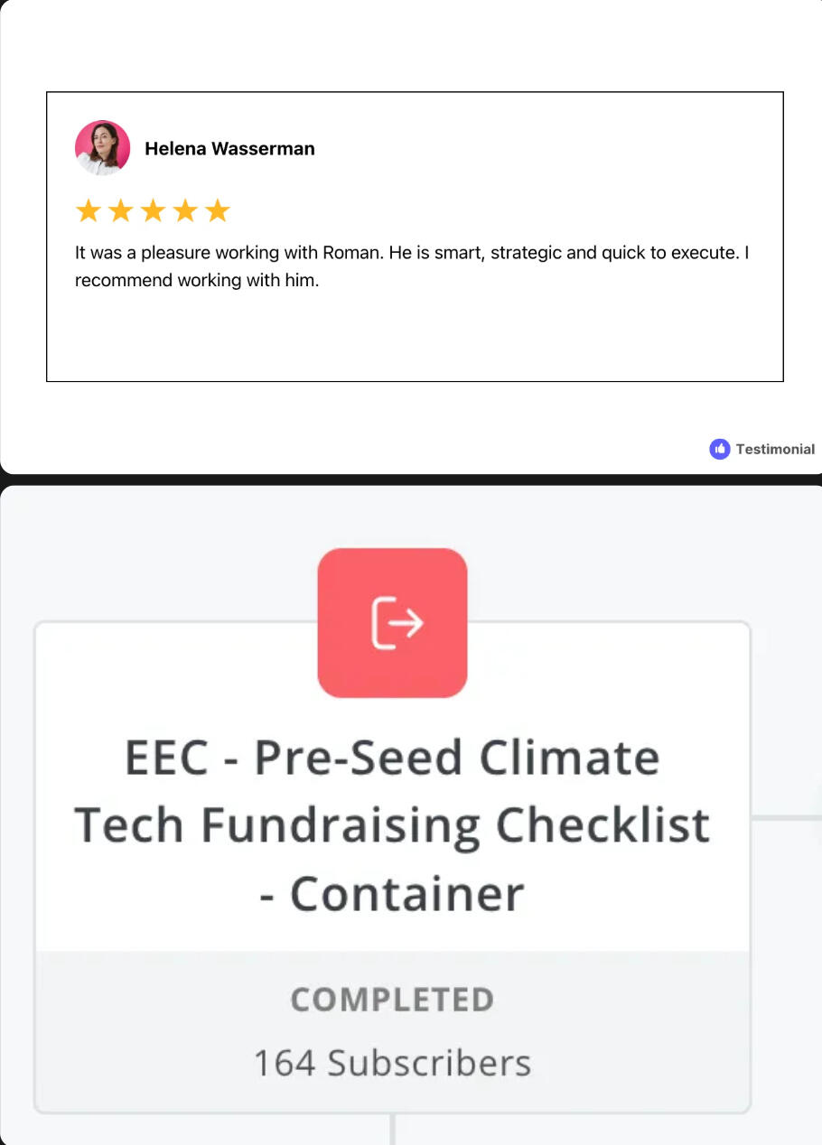 Client testimonial