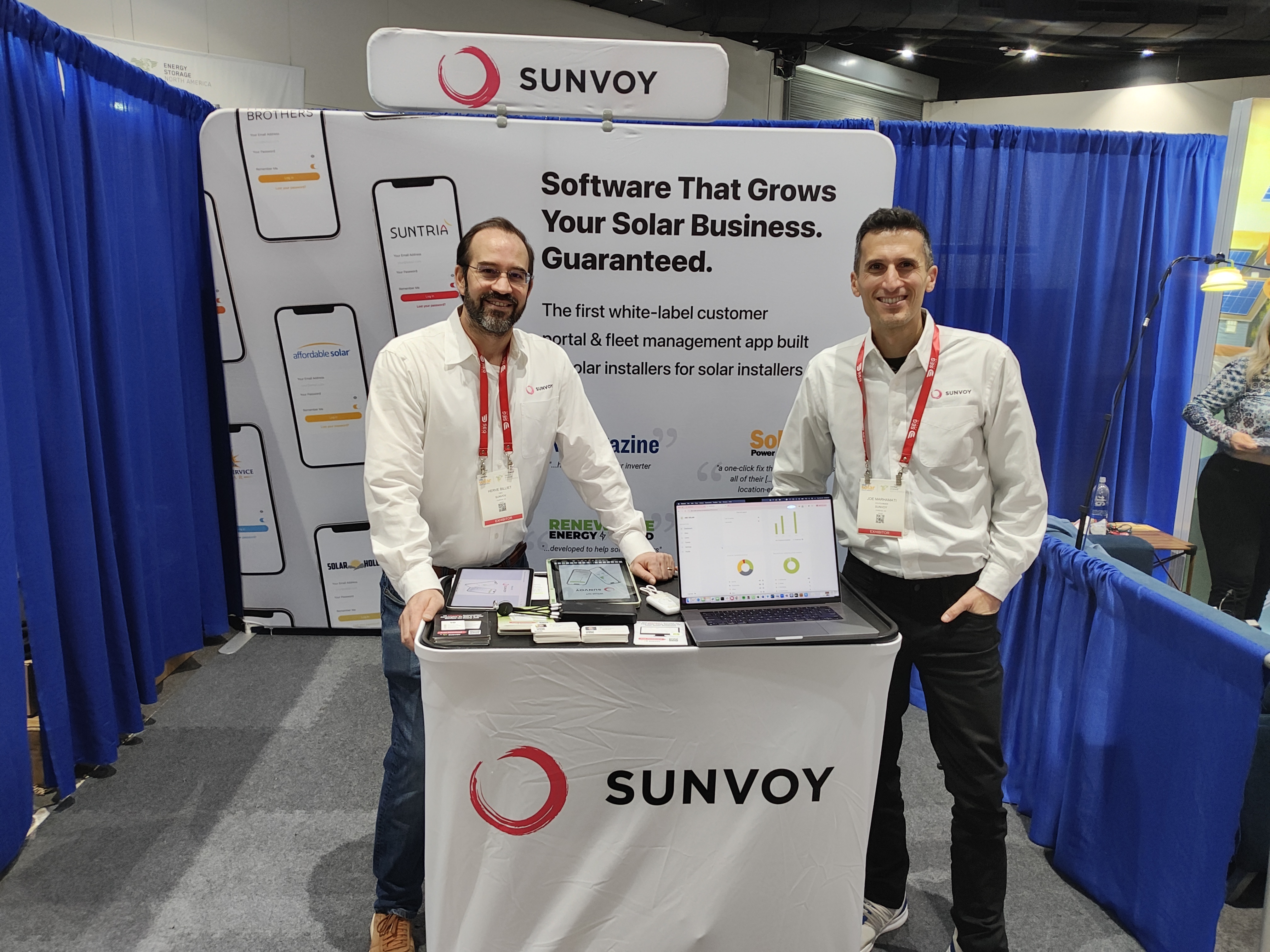 Hervé Billiet and Joe Marhamati, co-founders of Sunvoy